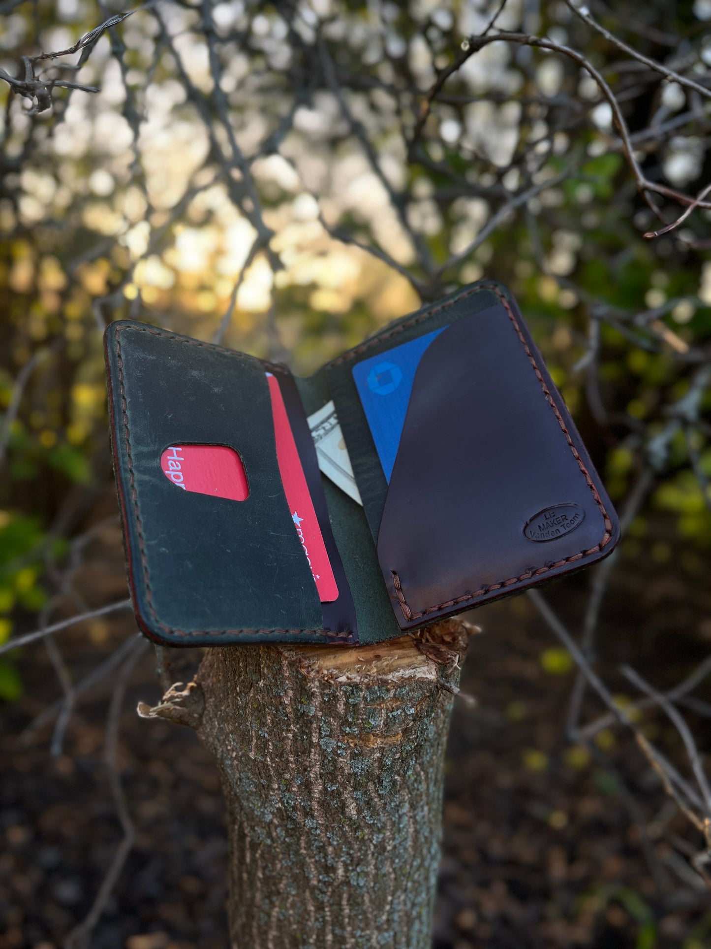 Forest Green Card Wallet