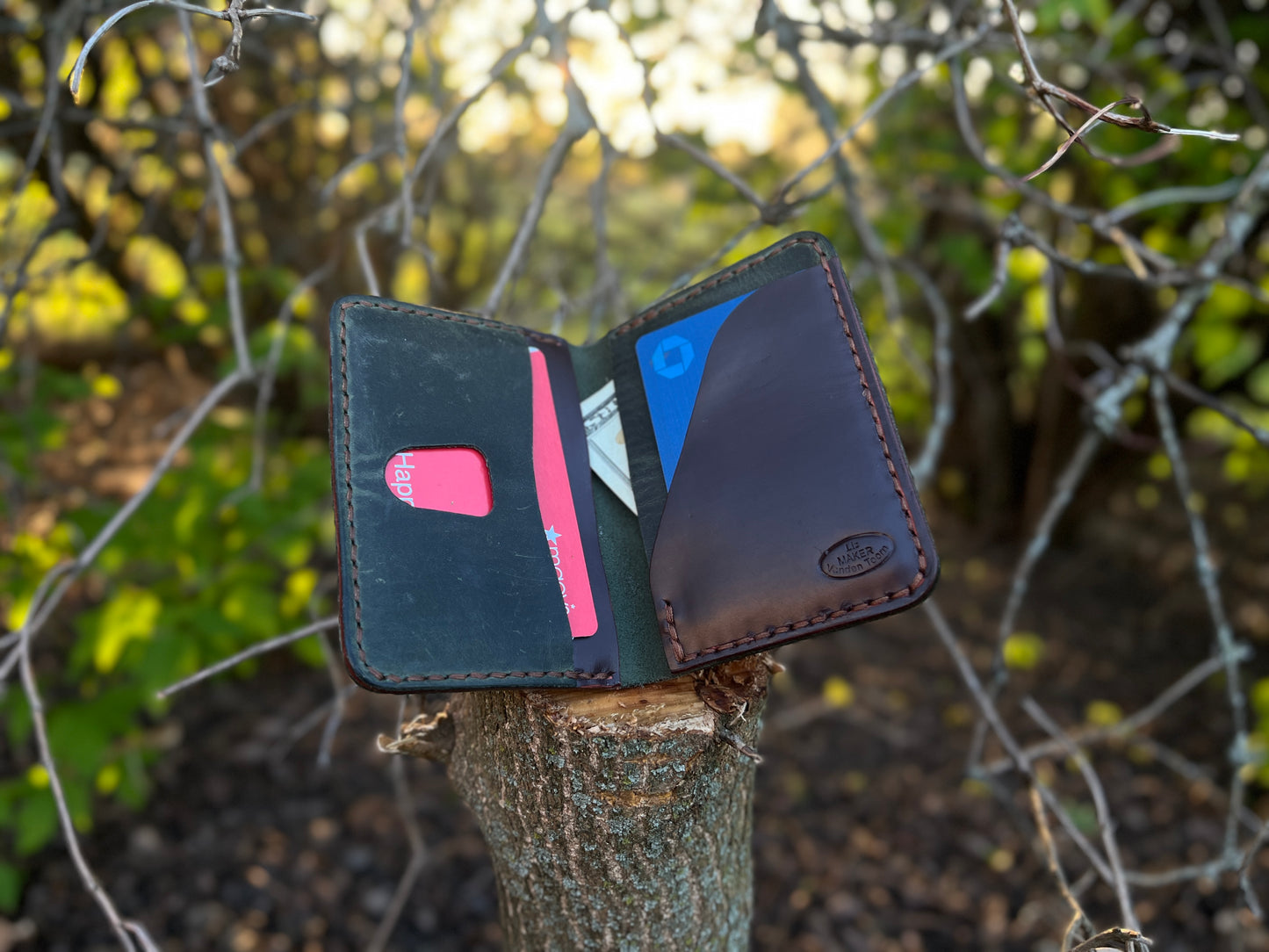 Forest Green Card Wallet