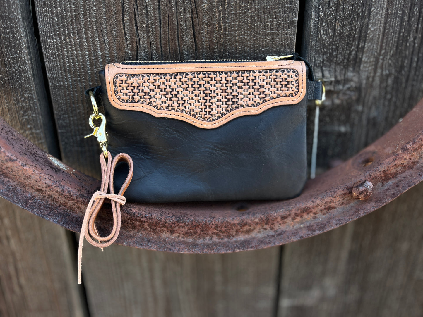 Black Tooled Clutch