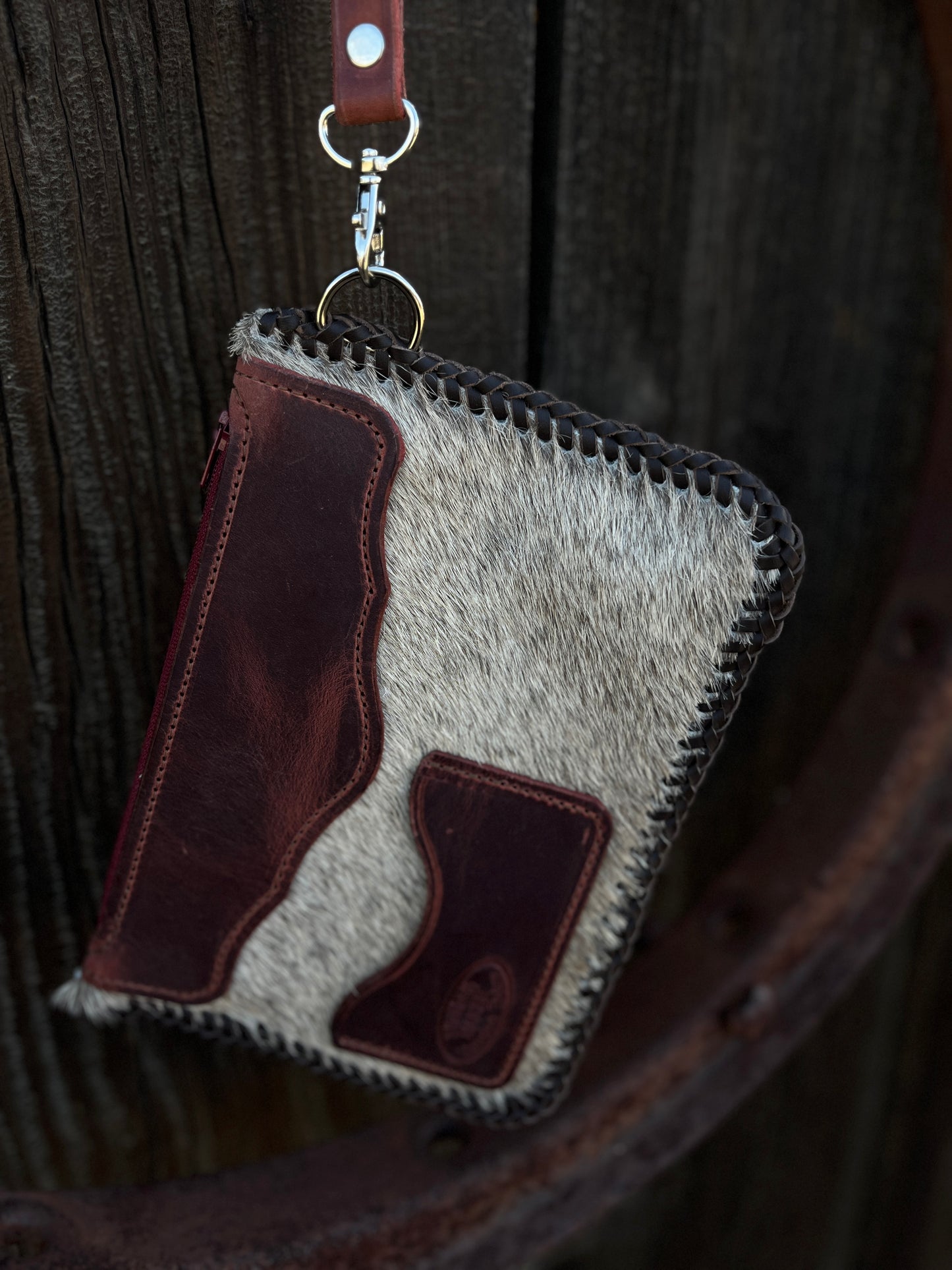 Hair on Hide Wristlet