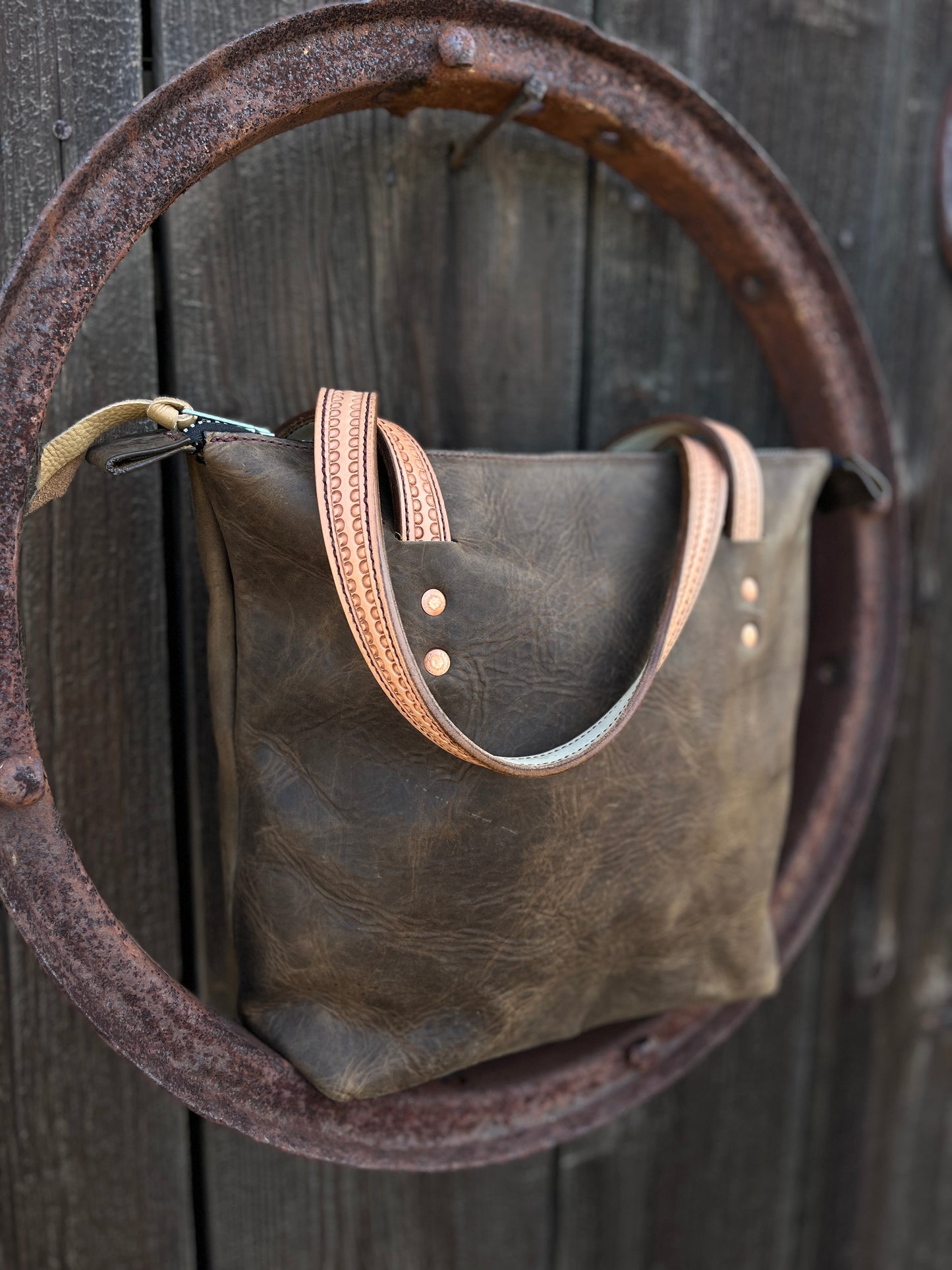 "Honey" Zippered Tote Bag