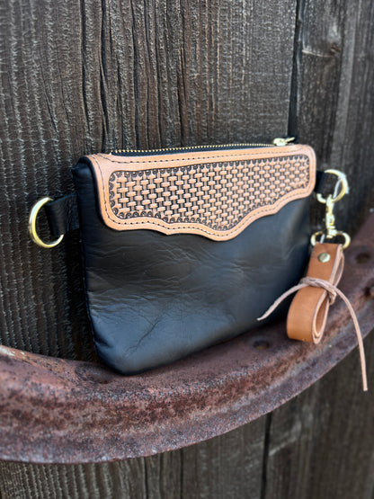 Black Tooled Clutch