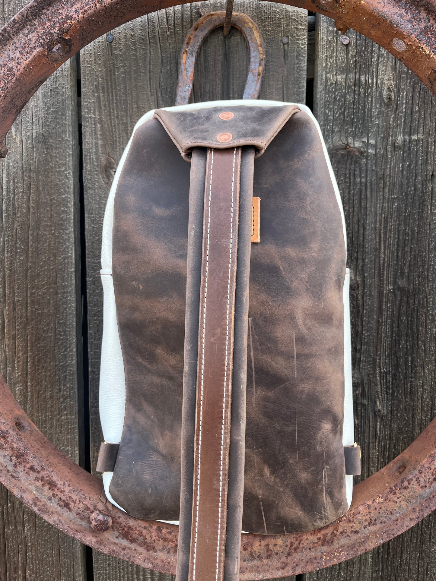 Large White Fringe Sling Bag
