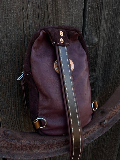 Small Burgandy Sling Bag