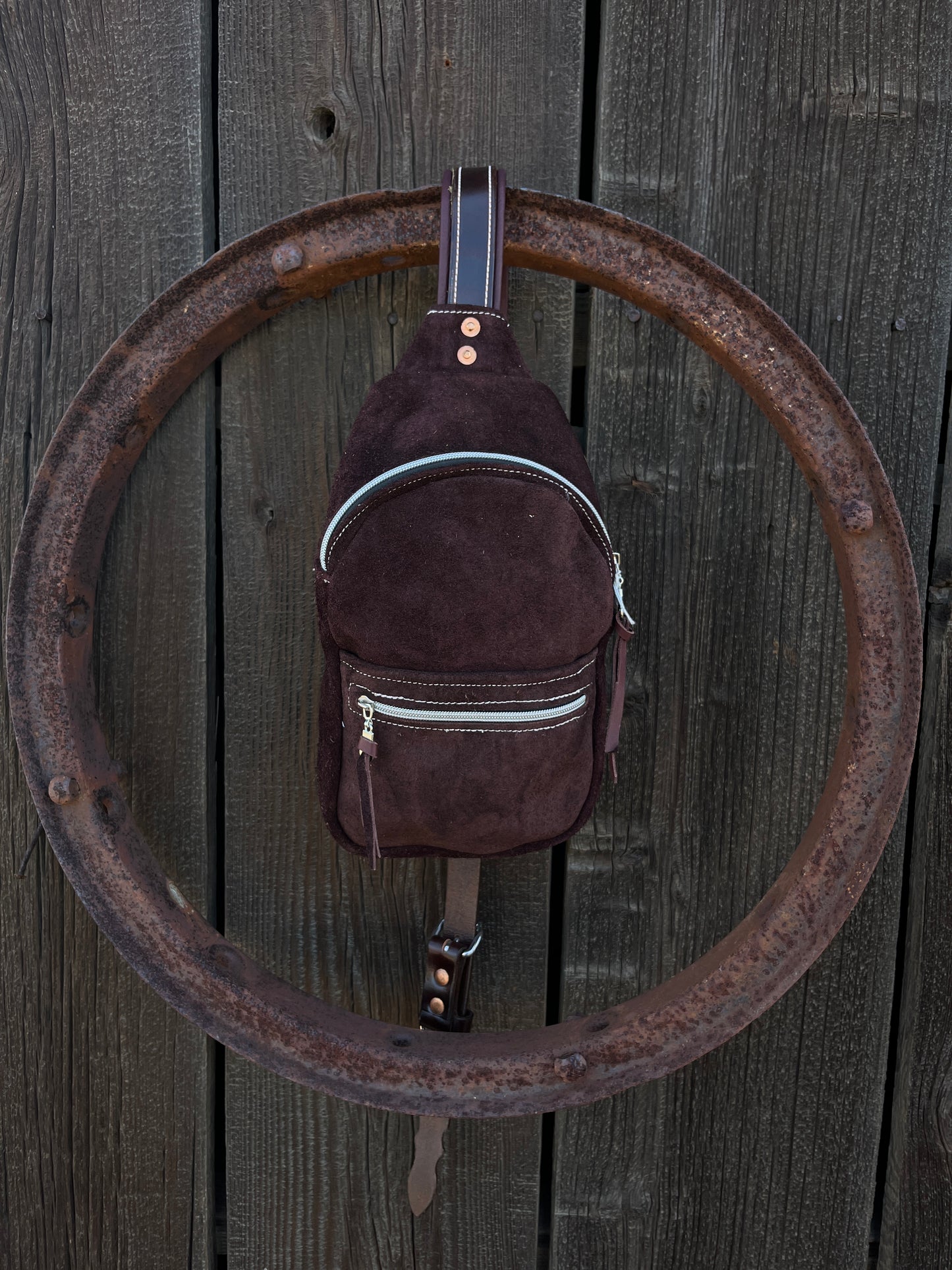 Small Burgandy Sling Bag