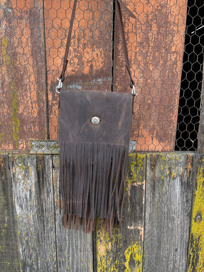 Chocolate Fringe Purse